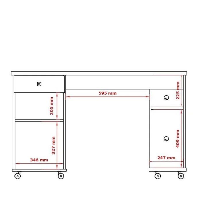 Mesa Para Computador 125cm Gaveta Million - Imagem 7