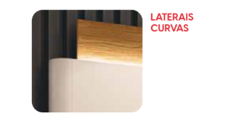 Conjunto Painel Nobre com LED e Rack Bancada Ária para TV de até 85 Polegadas – Off White/Champagne - Imagem 6