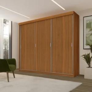 Guarda Roupa Casal Armário Imola Porta de Correr 03 portas 05 gavetas 100% Mdf