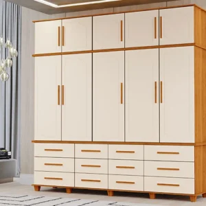 Guarda Roupa Casal Armário Berlim 5 Portas 12 gavetas