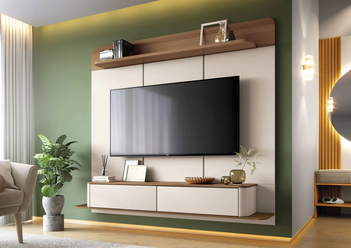 Painel Home Suspenso 1.80 Galax para TVs até 70 Polegadas 02 portas 100% MDF
