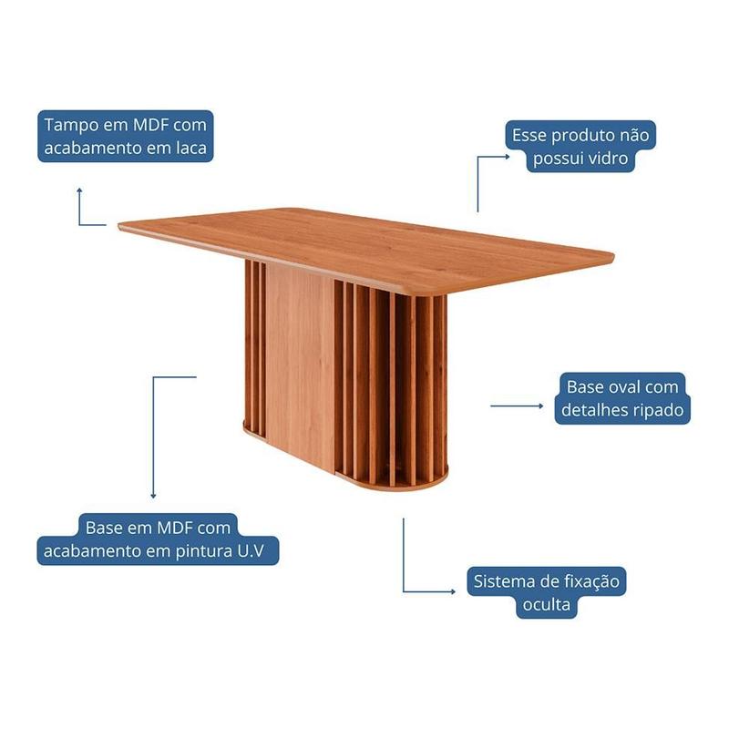 Conjunto de Mesa Julieta Retangular 1.30 com Tampo de MDF Cinamomo e 4 Cadeiras Juliana - Imagem 2