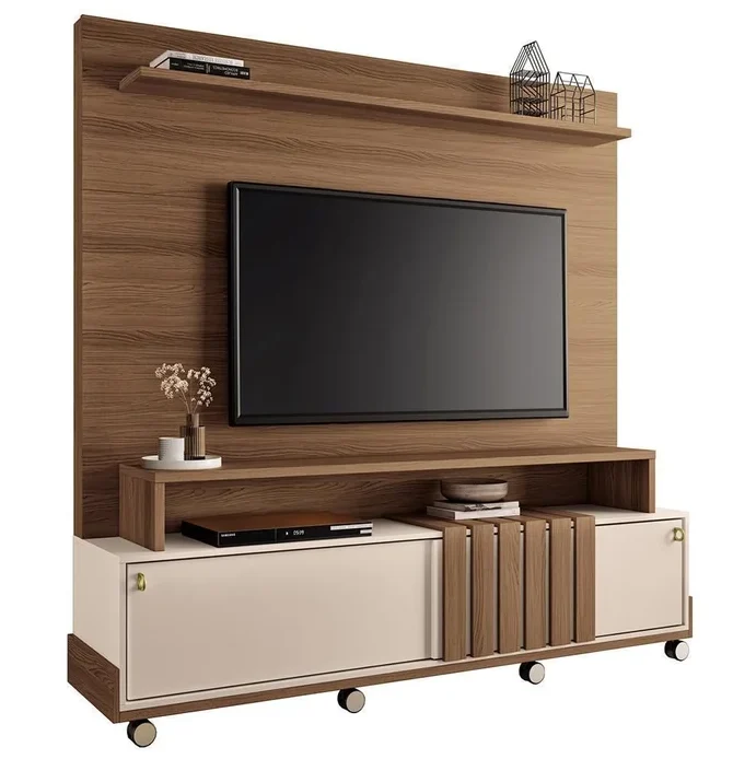 Estante Home 1.80 Theater Ambiente Bold 02 portas 100% MDF - Imagem 5