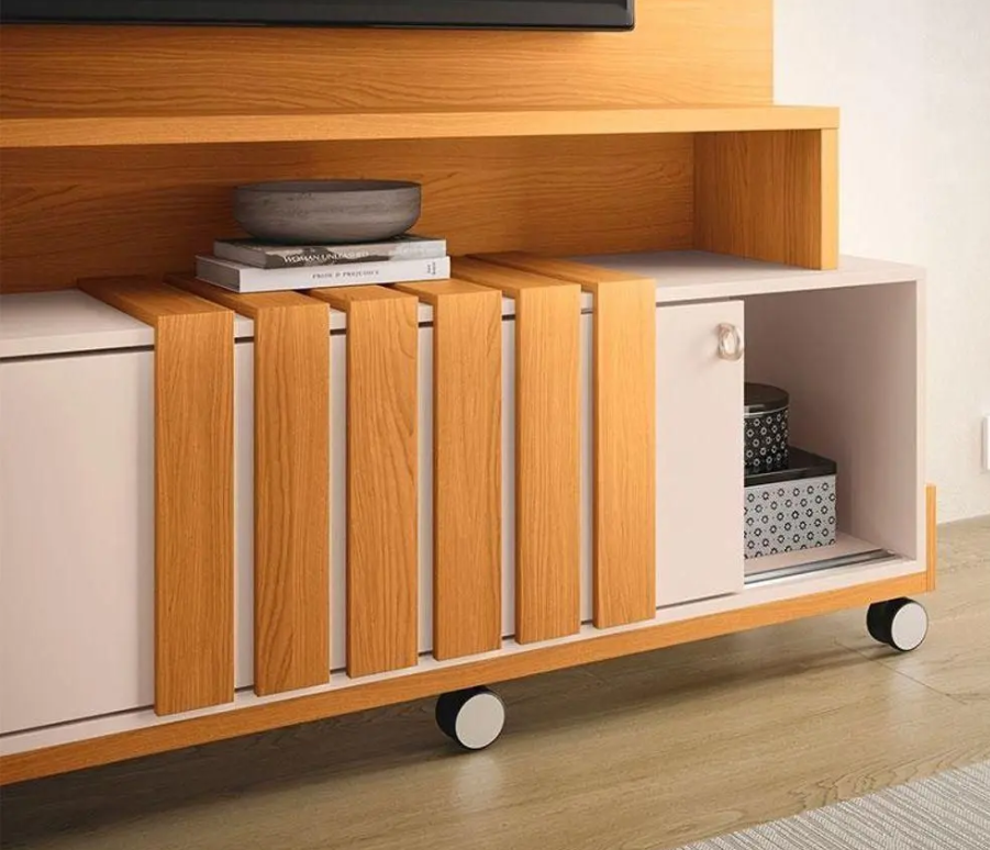 Estante Home 1.80 Theater Ambiente Bold 02 portas 100% MDF - Imagem 5