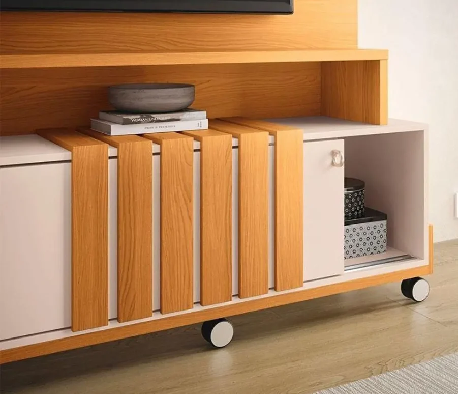 Estante Home 1.80 Theater Ambiente Bold 02 portas 100% MDF - Imagem 4