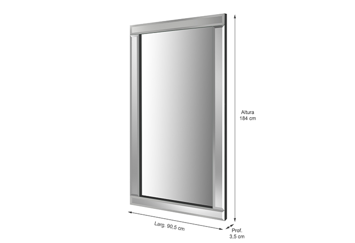 Espelho de Chão Bellatrix 1.85 Alto Padrão Luxo - Imagem 6