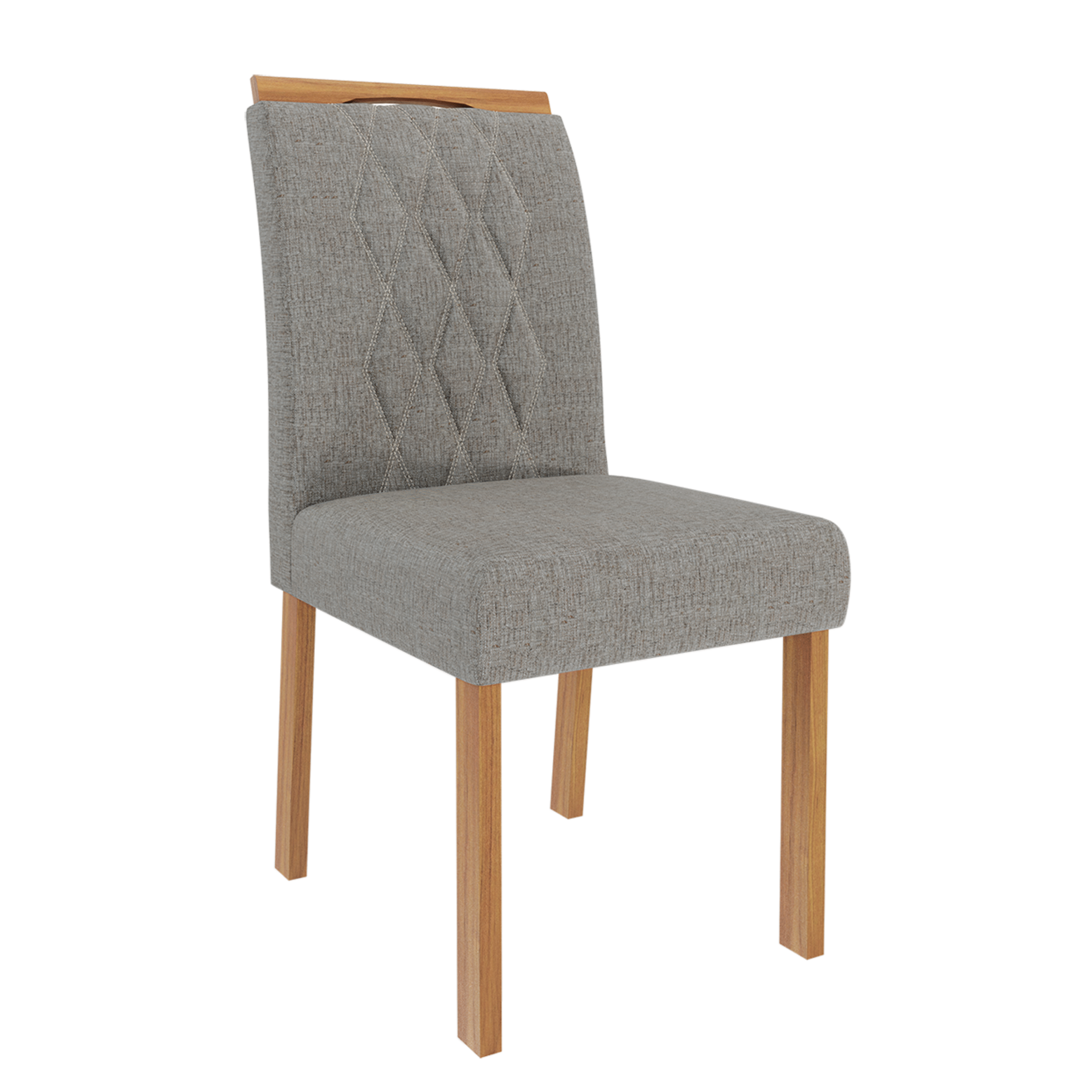 Conjunto de Mesa Julieta Retangular 1.60 com Tampo de MDF Cinamomo / off white com vidro e 6 Cadeiras Juliana - Imagem 8