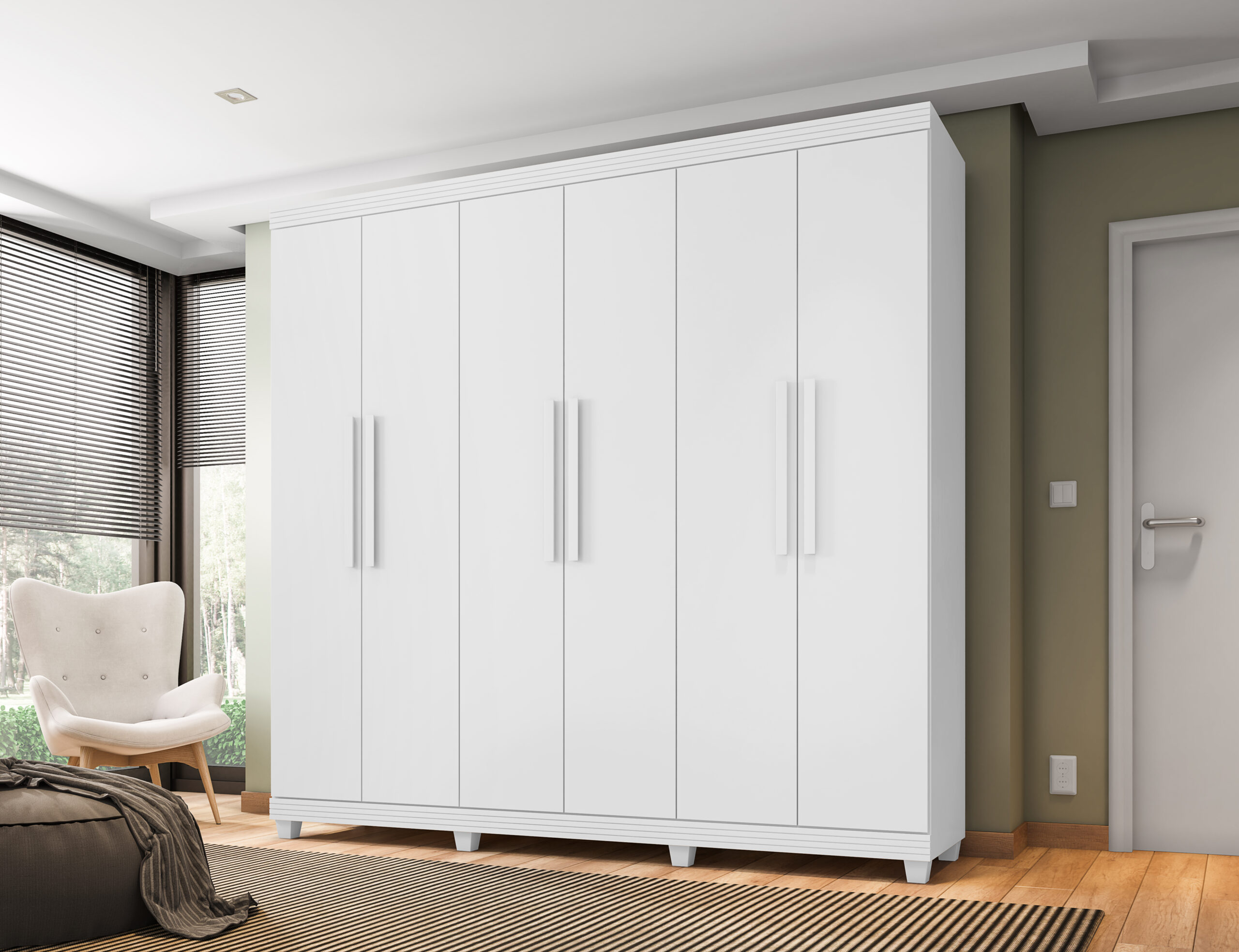 Guarda Roupa Berlim 06 gavetas 03 gavetas 100% MDF - Imagem 2