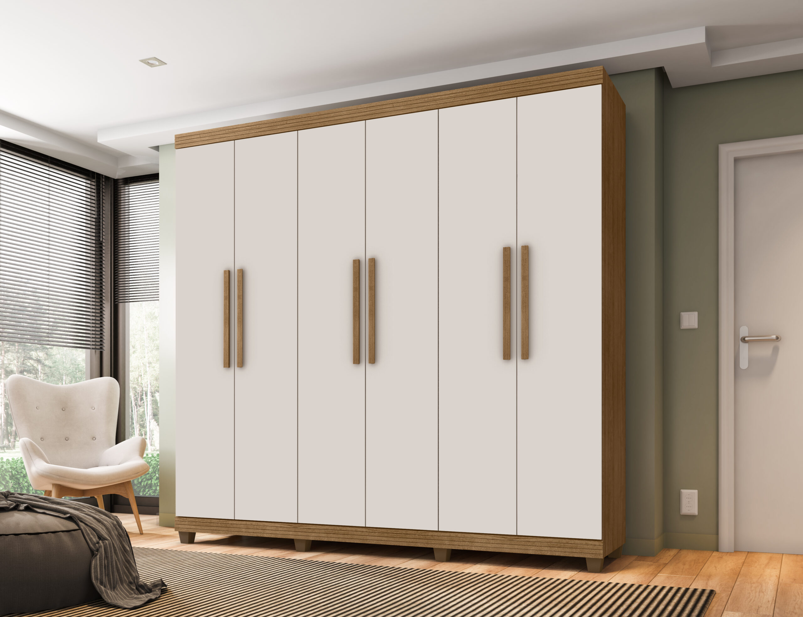 Guarda Roupa Berlim 06 gavetas 03 gavetas 100% MDF - Imagem 4