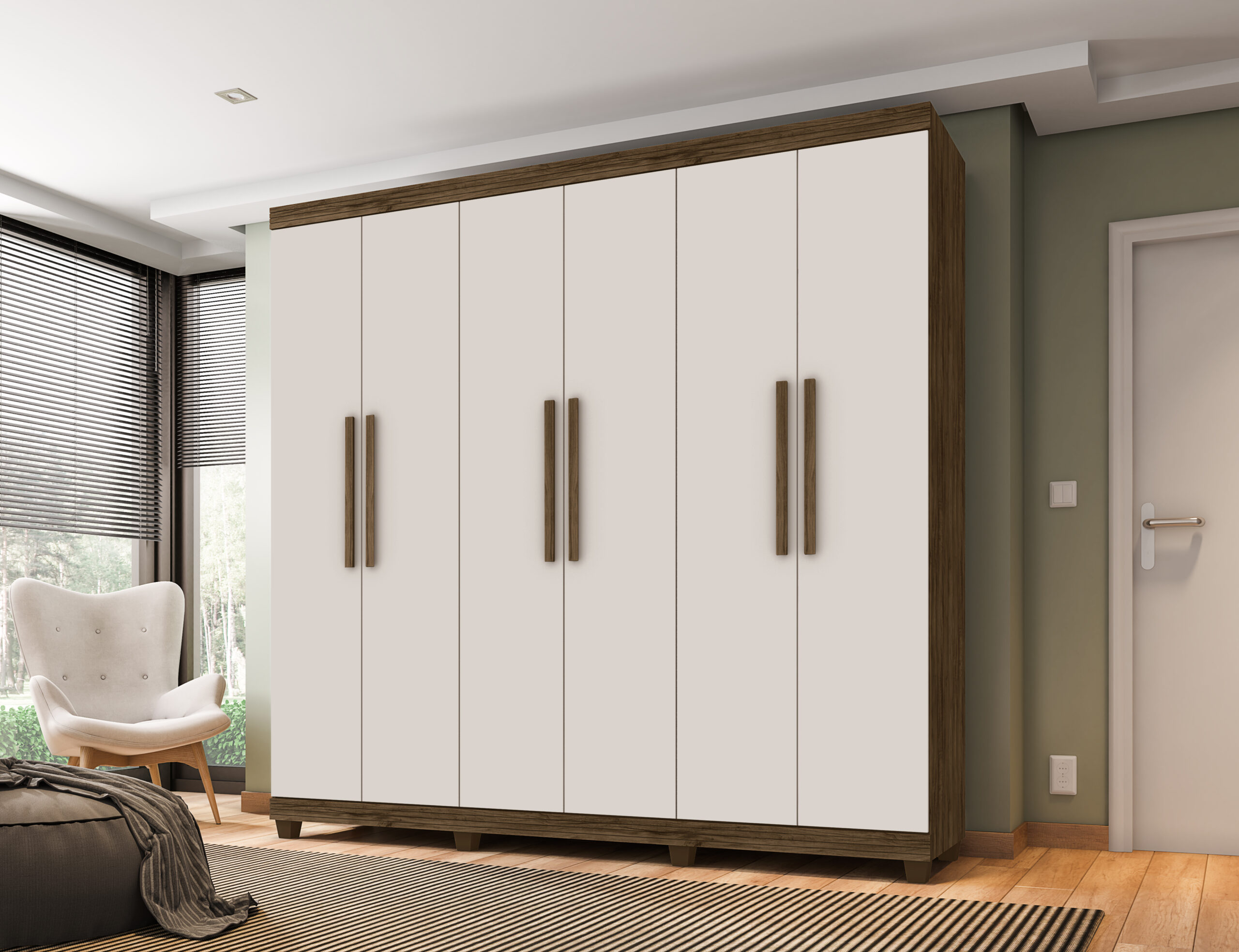 Guarda Roupa Berlim 06 gavetas 03 gavetas 100% MDF - Imagem 6