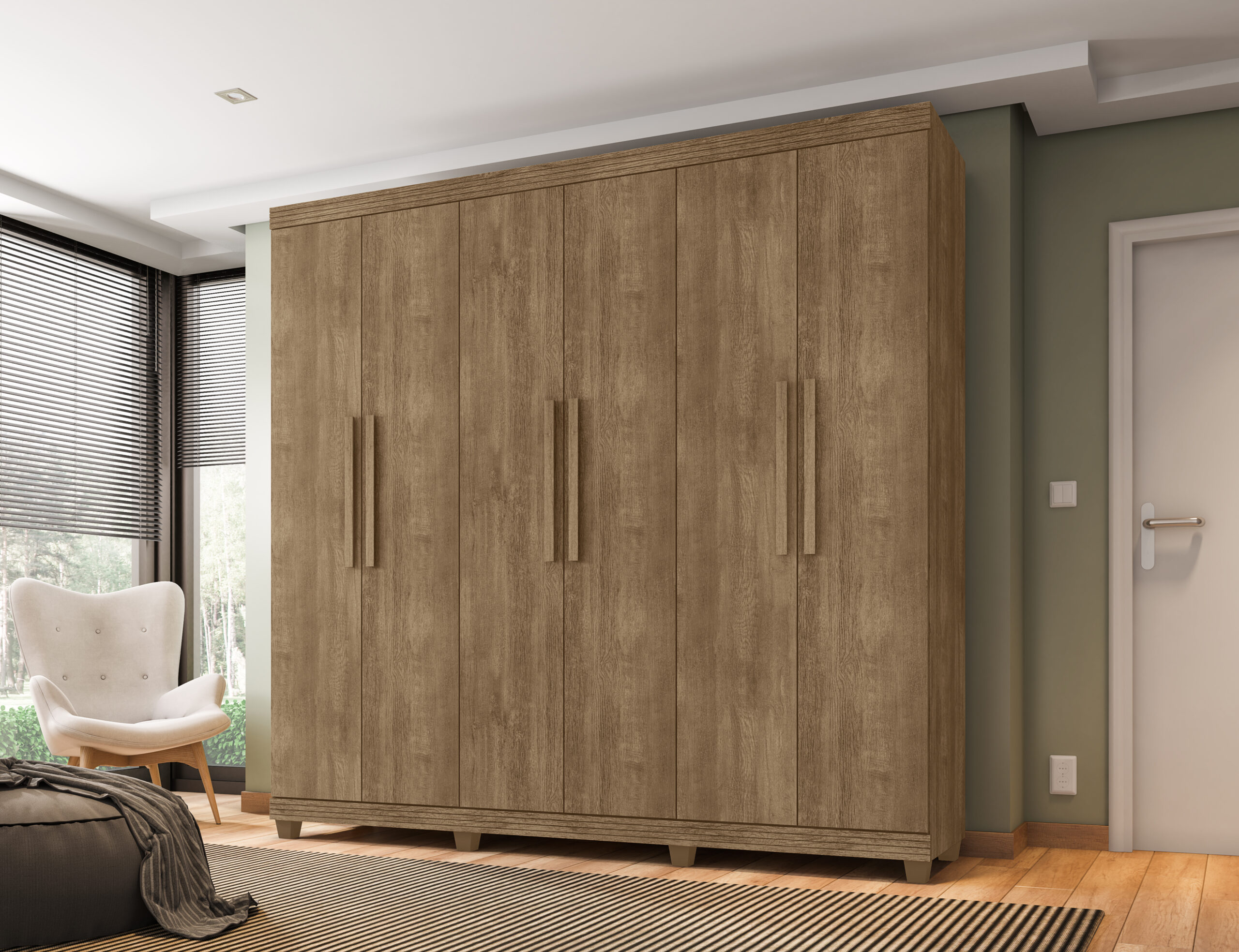 Guarda Roupa Berlim 06 gavetas 03 gavetas 100% MDF - Imagem 7