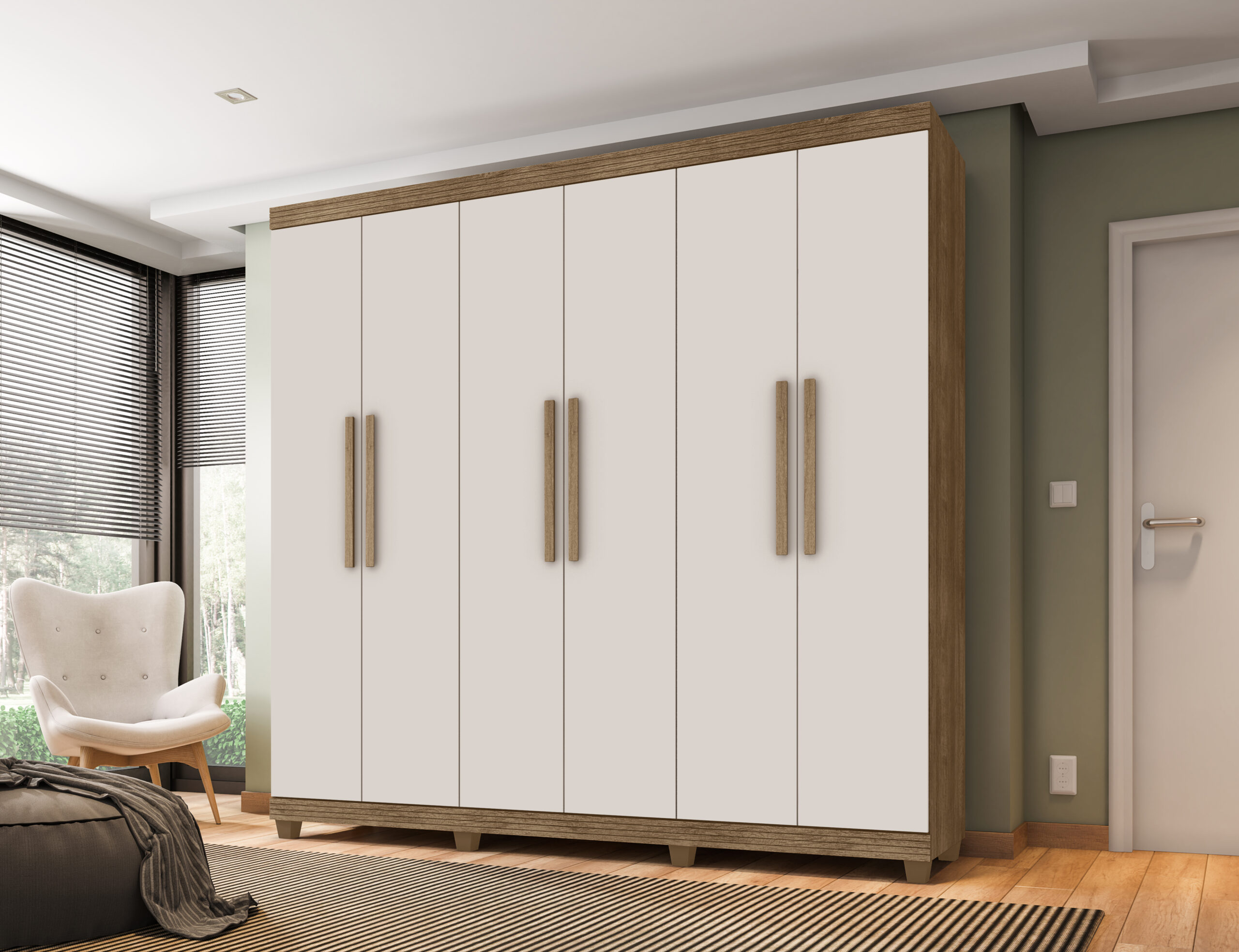 Guarda Roupa Berlim 06 gavetas 03 gavetas 100% MDF - Imagem 8