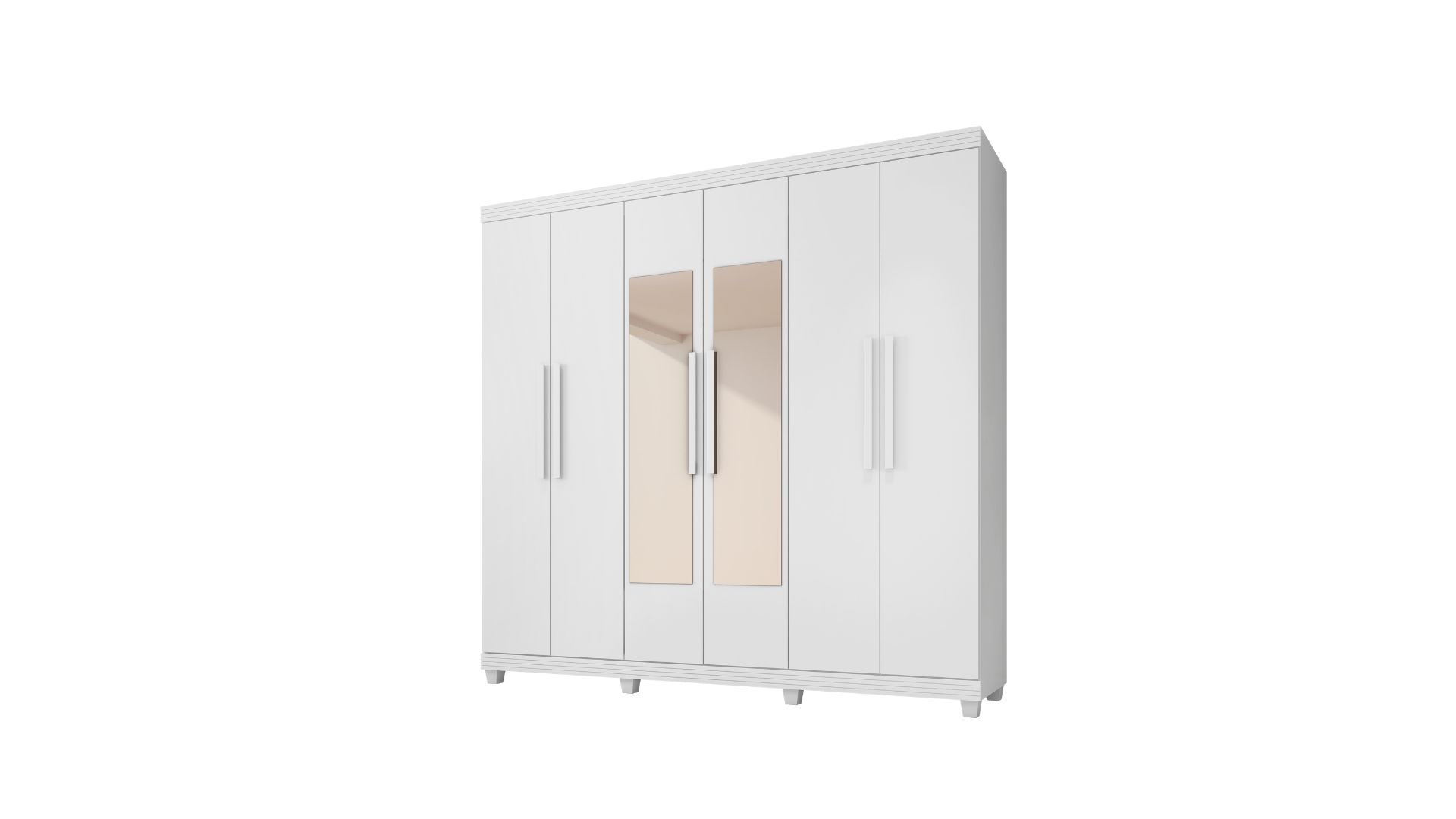 Guarda Roupa Berlim 06 gavetas 03 gavetas Kit Espelho 100% MDF KIT Espelhos - Imagem 2