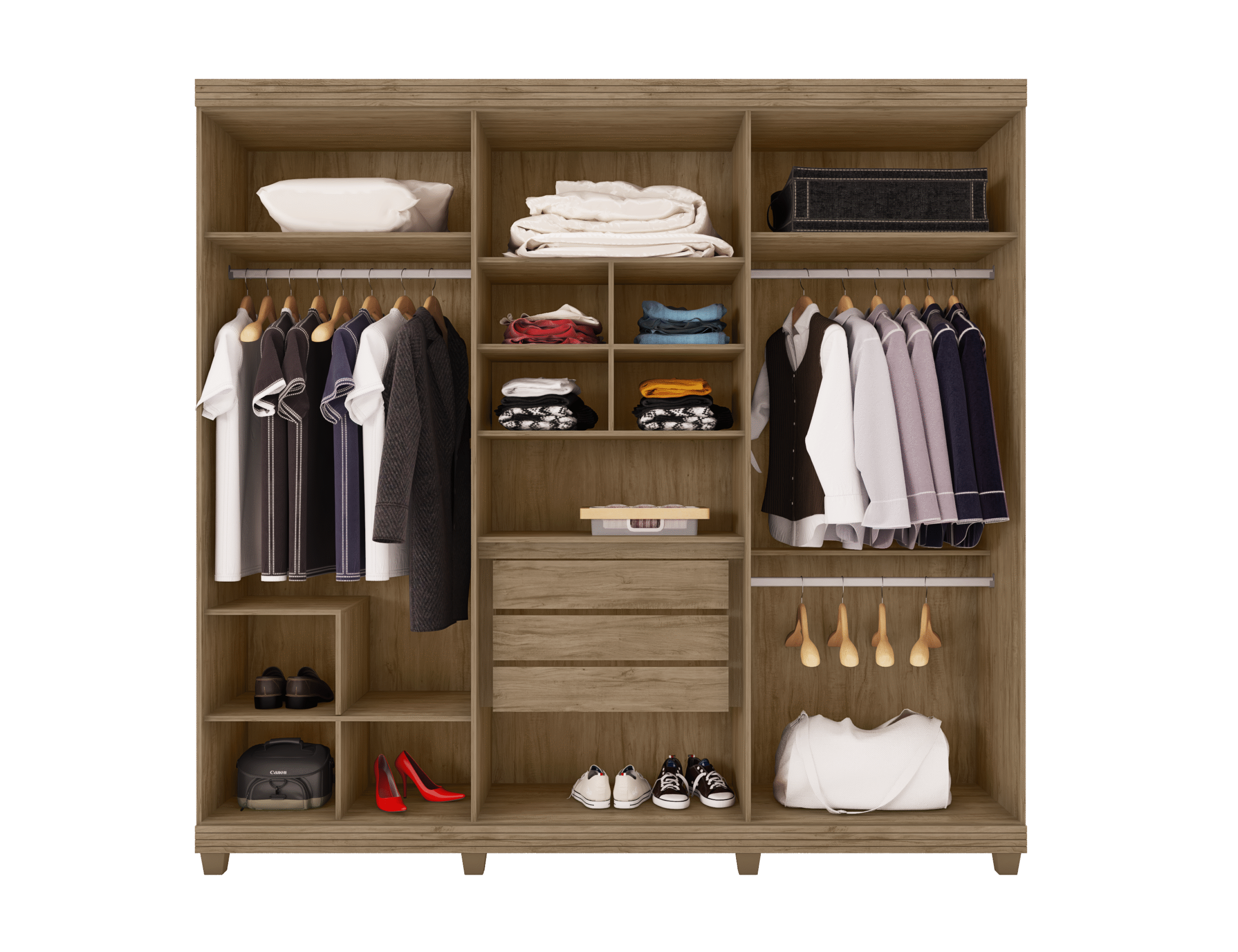 Guarda Roupa Berlim 06 gavetas 03 gavetas Kit Espelho 100% MDF KIT Espelhos - Imagem 9