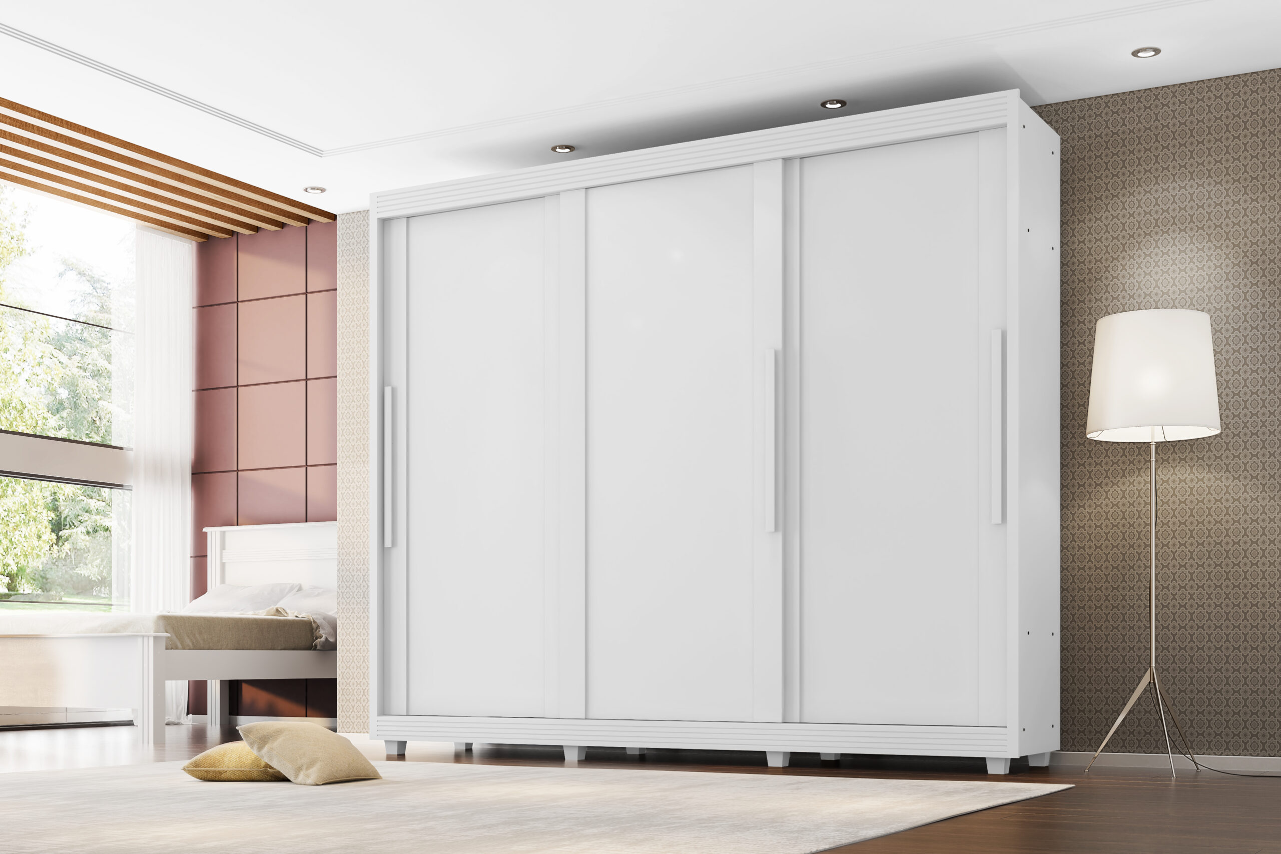 Guarda Roupa Milão 03 portas de correr 05 gavetas 100% MDF