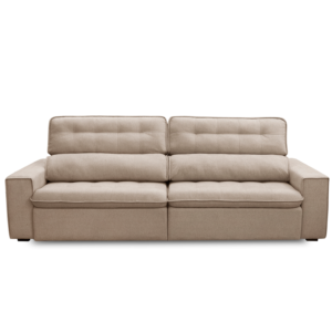 Sofá Altona retrátil reclinável com pés de madeira