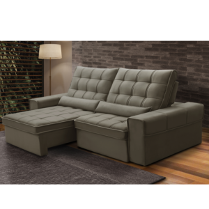 Sofá Lugares Retrátil e Reclinável Alasca