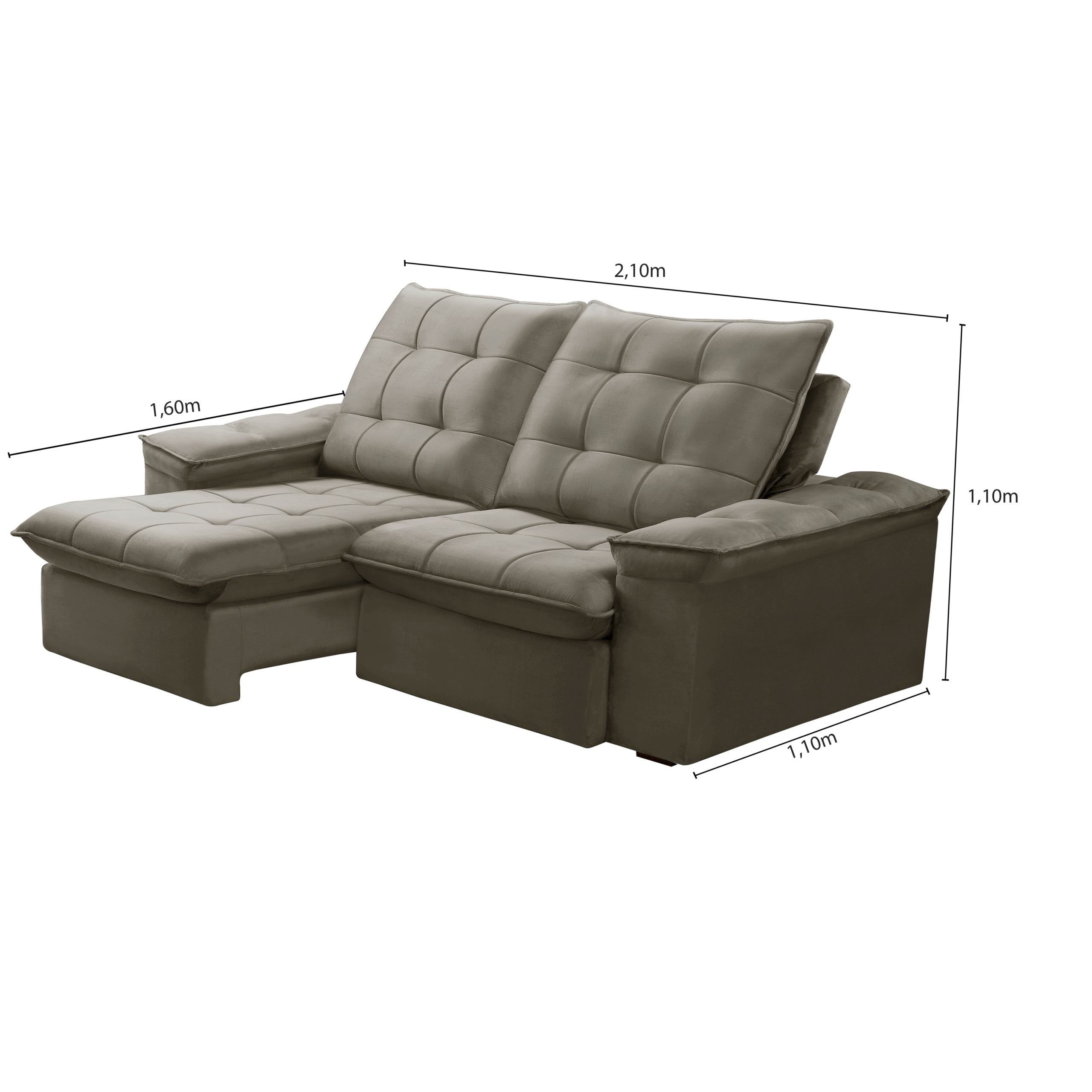 Sofá Retrátil e Reclinável Batam - Imagem 3