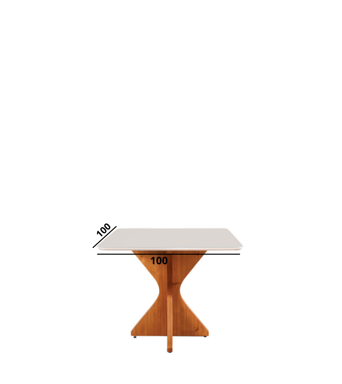 Conjunto Sala de Jantar Londres Mesa Quadrada Madeira Maciça 4 Cadeiras Estofadas Laís - Imagem 8