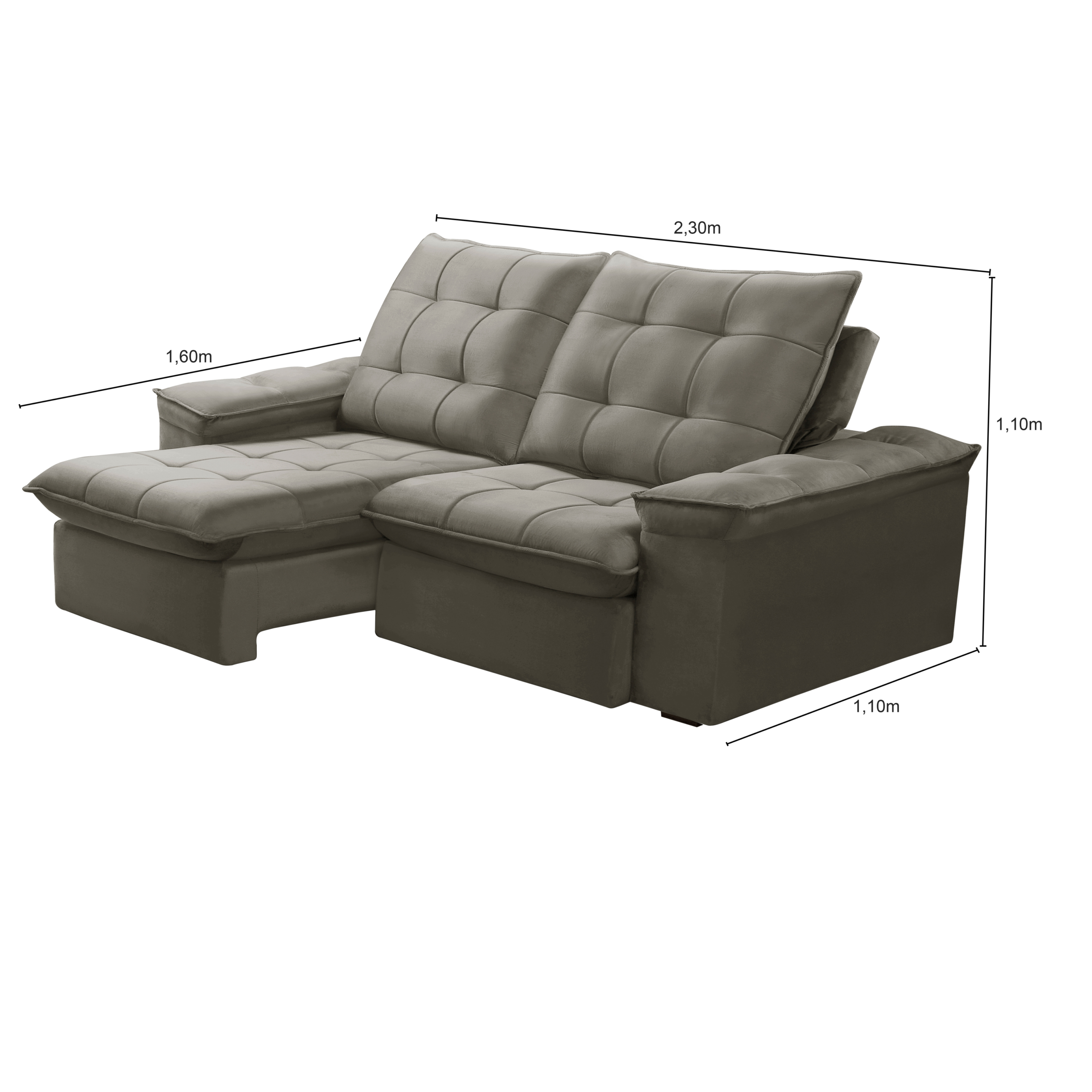 Sofá Retrátil e Reclinável Batam - Imagem 2