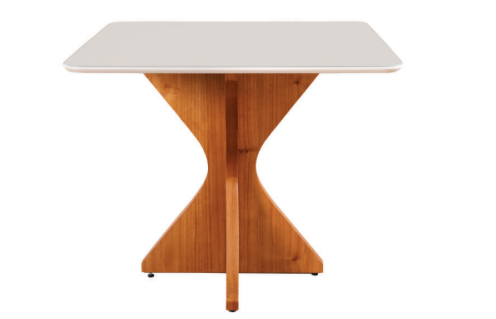 Conjunto Sala de Jantar Londres Mesa Quadrada Madeira Maciça 4 Cadeiras Estofadas Laís - Imagem 5