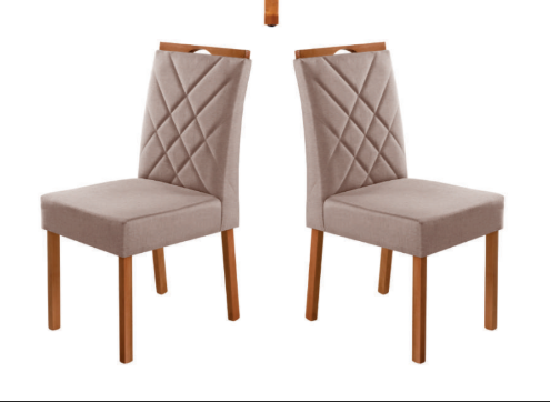 Conjunto Sala de Jantar Londres Mesa Quadrada Madeira Maciça 4 Cadeiras Estofadas Laís - Imagem 6