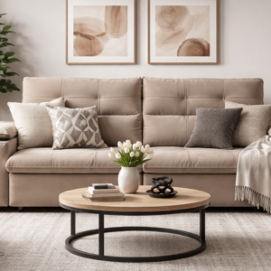 Sofá Peniche Retrátil e Reclinável com Porta Copos