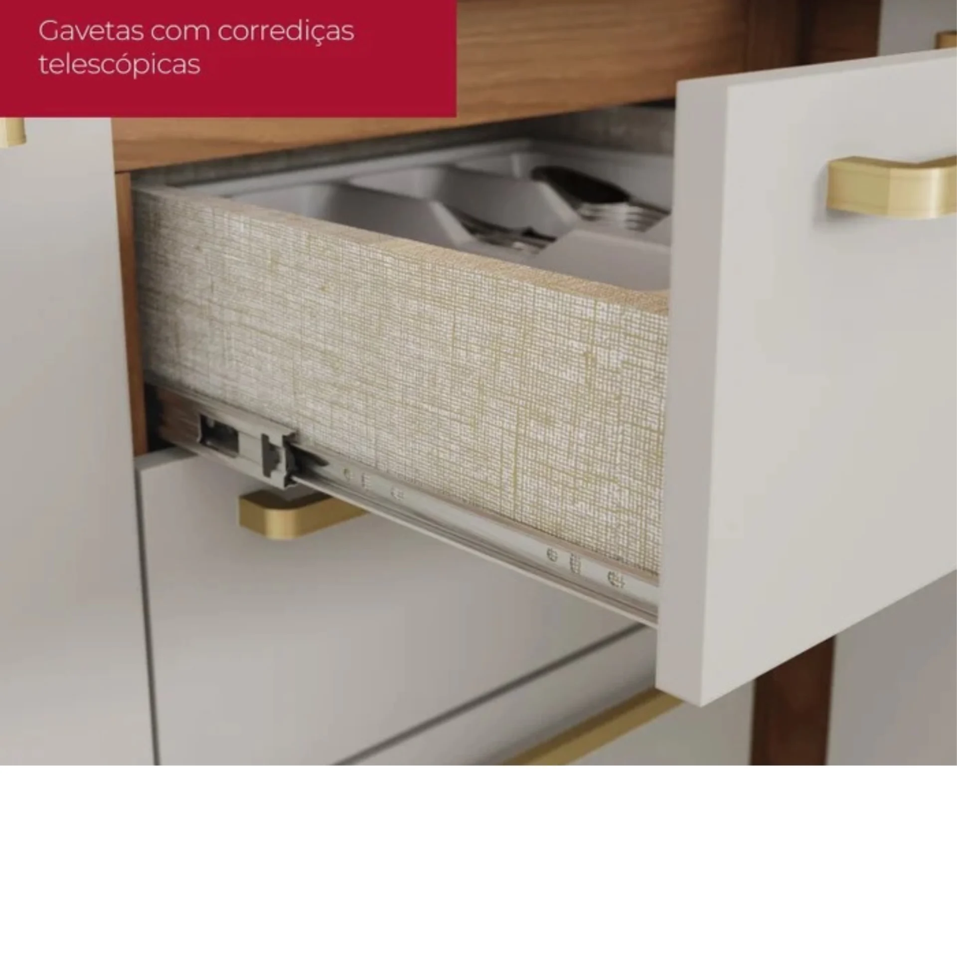 Cozinha com torre quente aéreo com basculante com 1 porta de vidro e 2 nichos aéreo com porta basculante aéreo com 2 portas de giro módulos com portas de giro e gaveta. - Imagem 9