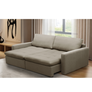 Sofá cama Sintra retratil em tubo reclinável