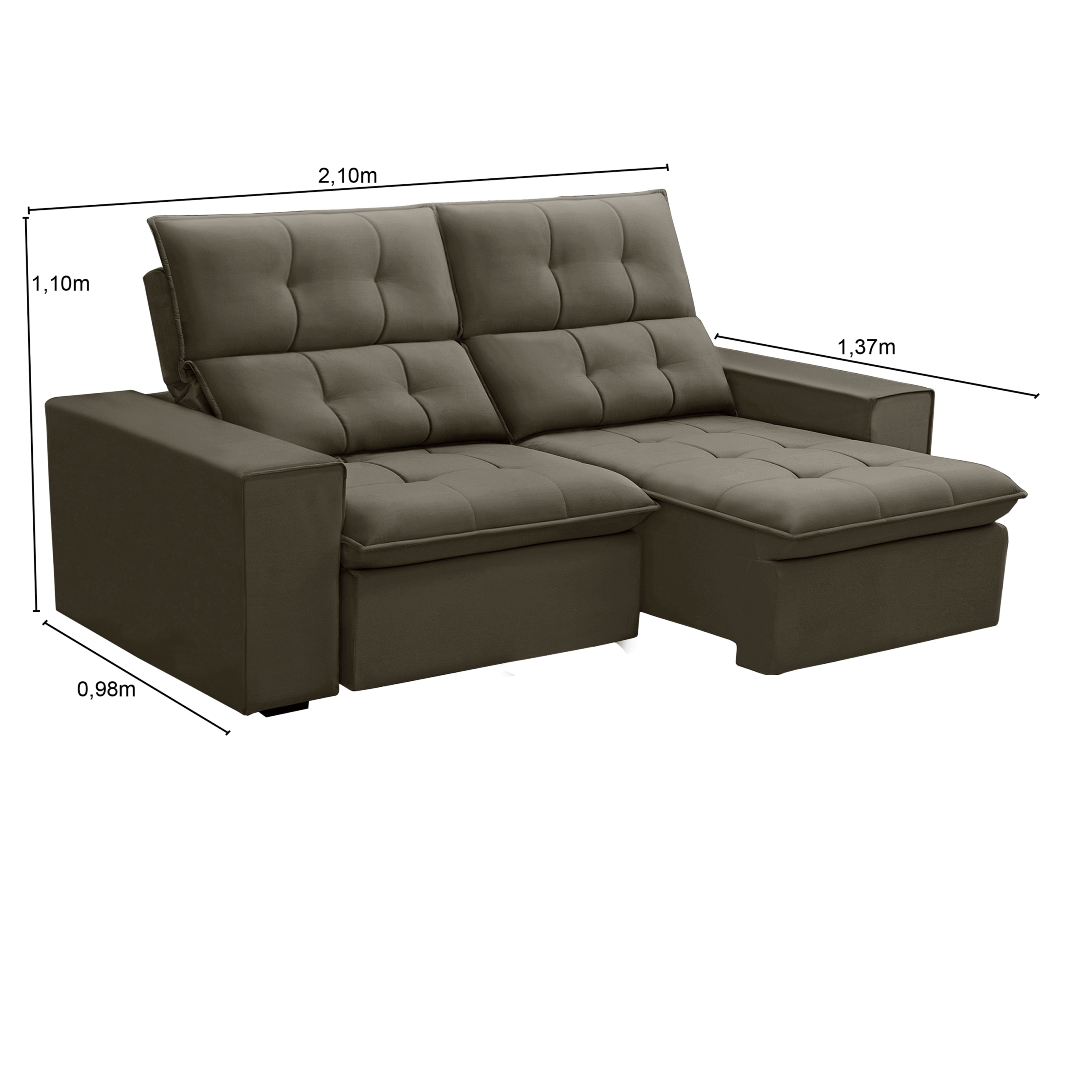 Sofá Retrátil Reclinável Palermo - Imagem 3