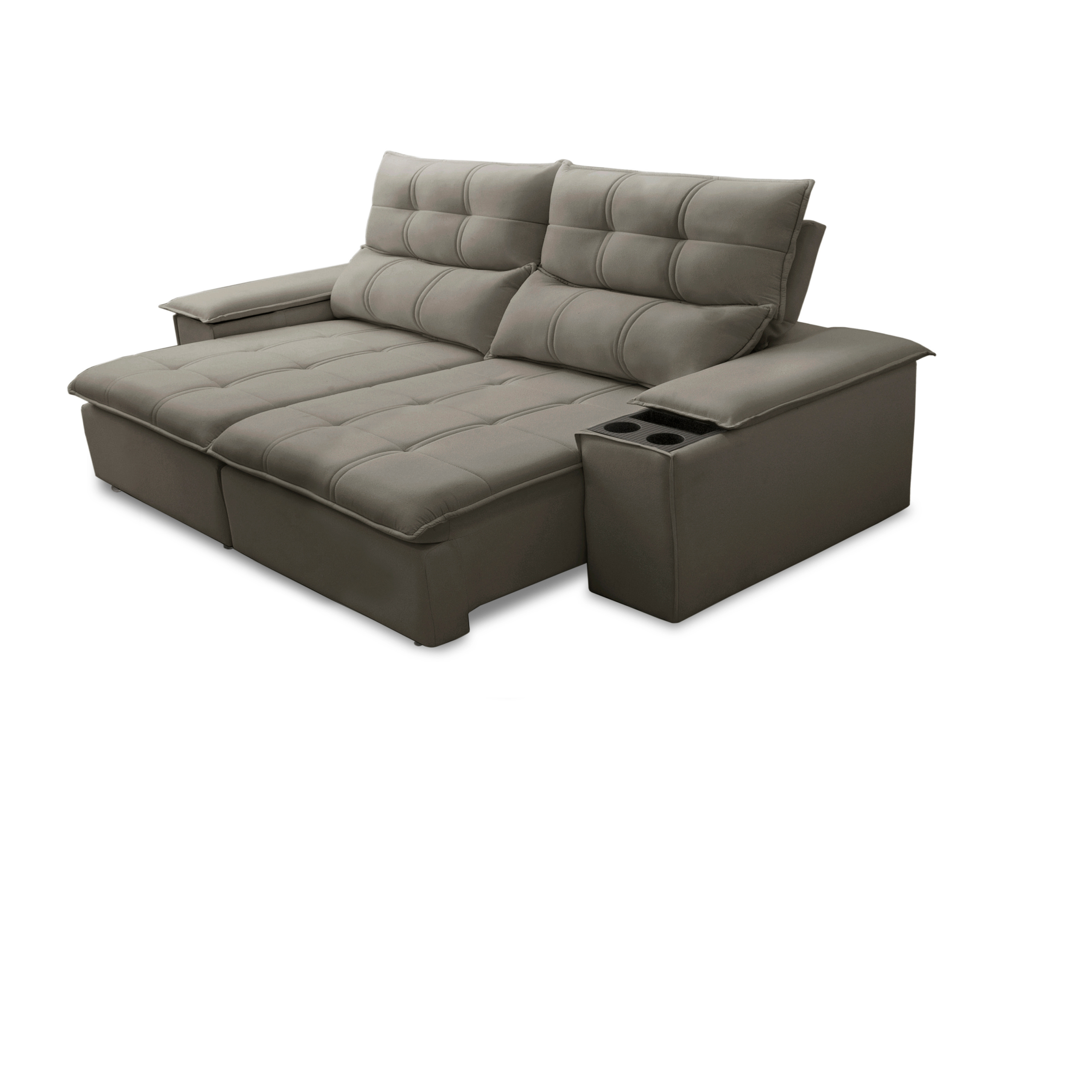 Sofá Retrátil Reclinável com Porta Copos e Objetos Bulgária - Imagem 3