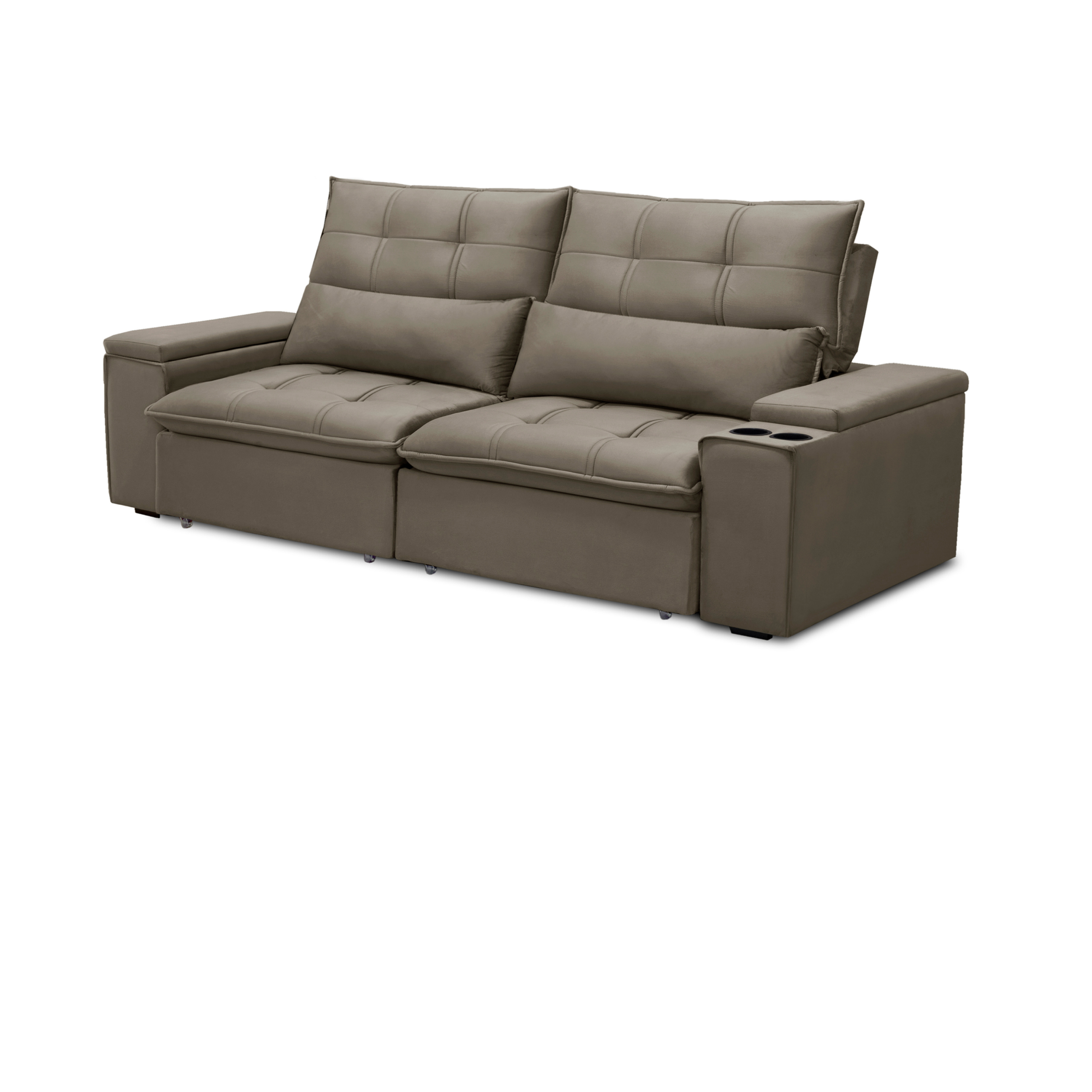 Sofá Munique com Braço Porta Copos - Imagem 3