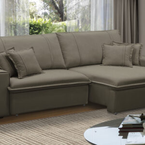 Sofá lugares retrátil em tubo reclinável Sarov