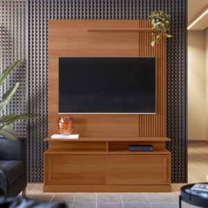 Estante Home Chicago para TVs até 60 polegadas 02 portas de correr com prateleiras 100% Mdf