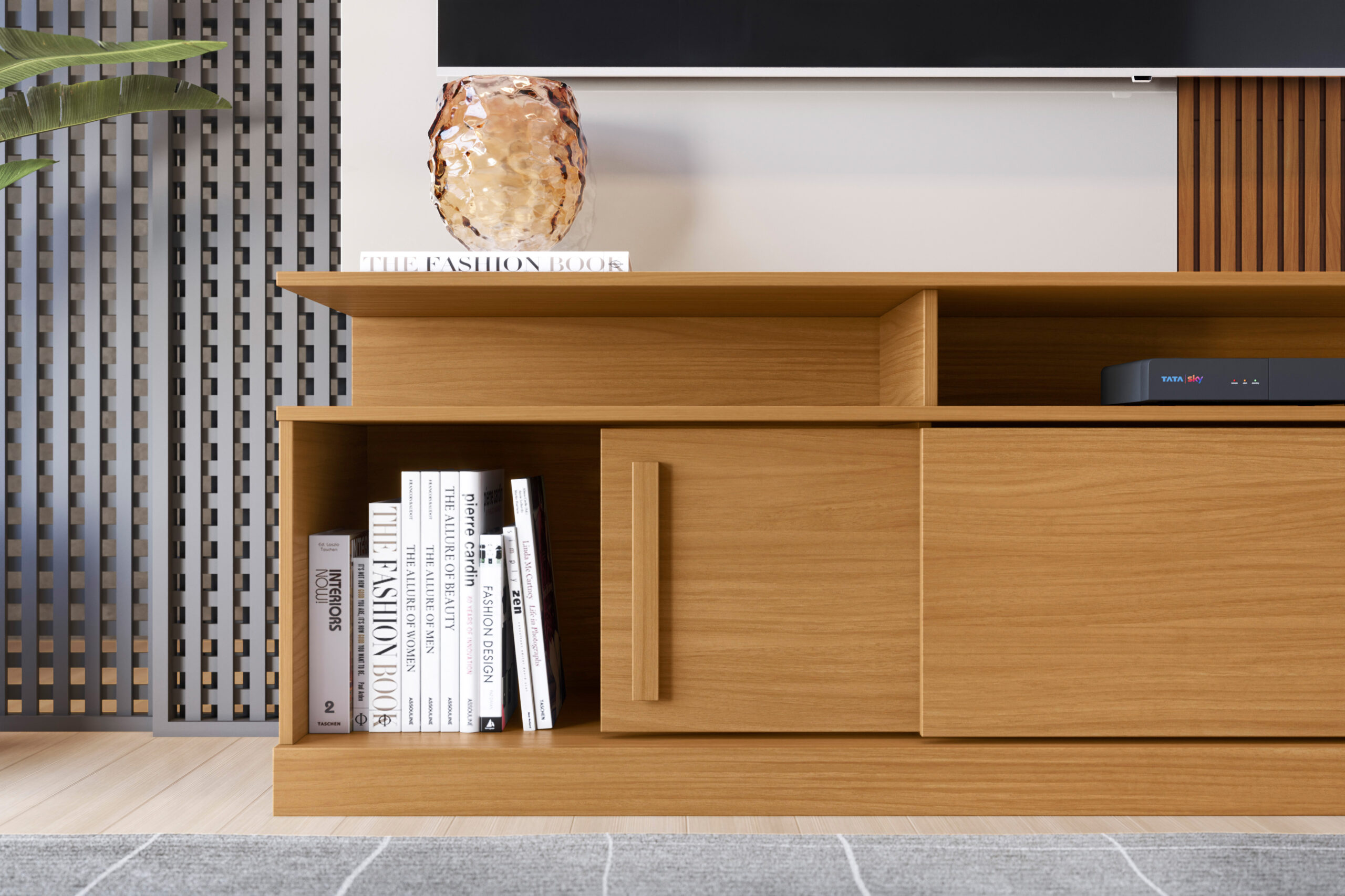 Estante Home Chicago para TVs até 60 polegadas 02 portas de correr com prateleiras 100% Mdf - Imagem 4