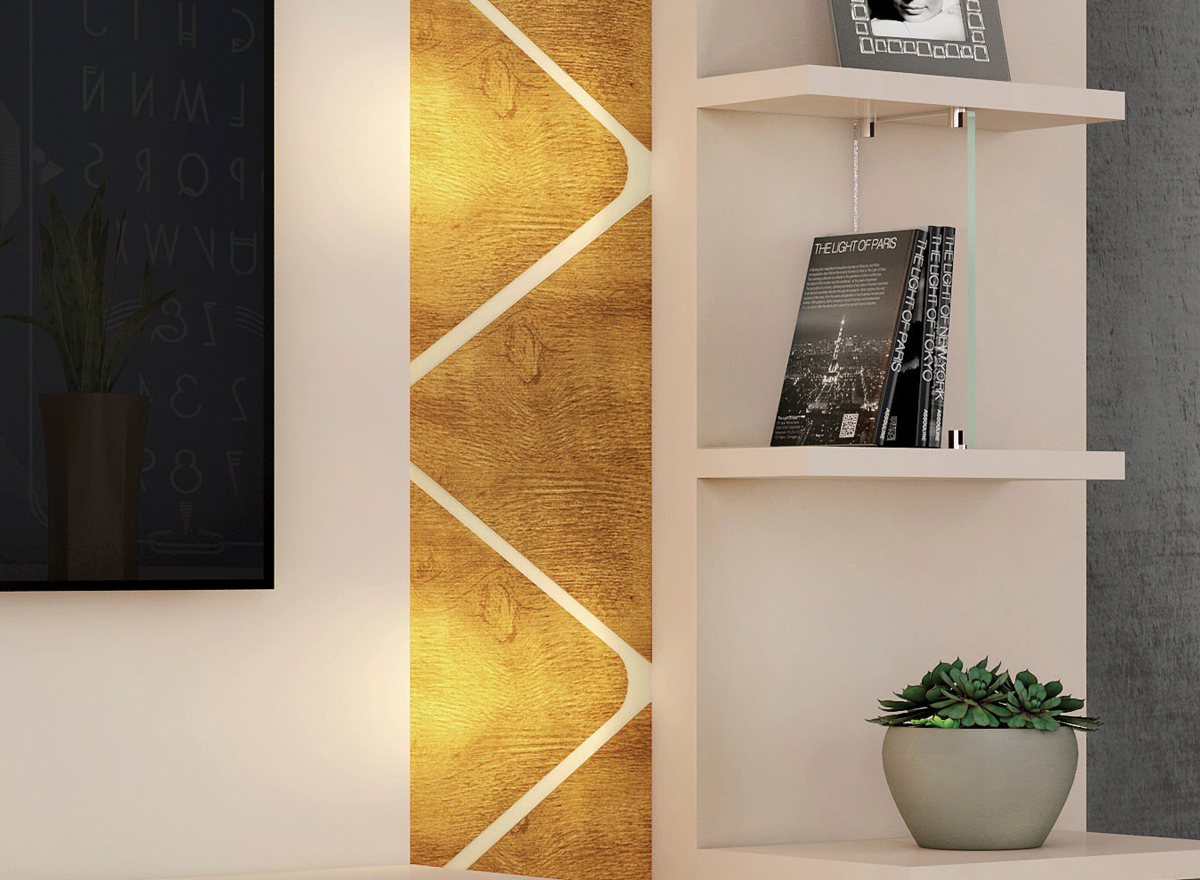 Estante Home para TVs até 55 polegadas 04 portas Frisado com Led 100% Mdf - Imagem 7