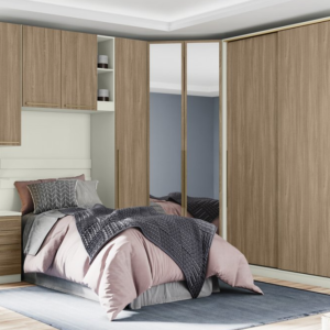 Guarda roupa seletto canto closet 02 portas com espelho portas de giro e 2 portas deslizantes.