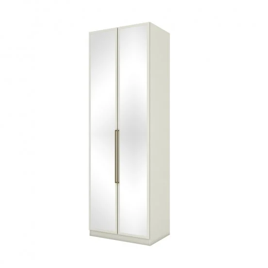 Guarda roupa com 4 portas de giro sendo 2 com espelho canto oblíquo e mesa de cabeceira. - Imagem 5