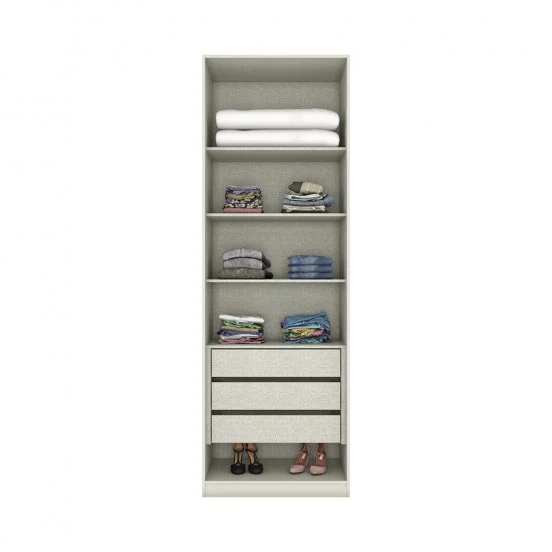 Guarda roupa com 4 portas de giro sendo 2 com espelho canto oblíquo e mesa de cabeceira. - Imagem 10