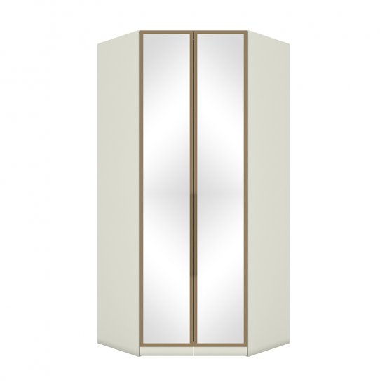 Guarda roupa seletto canto closet 02 portas com espelho portas de giro e 2 portas deslizantes. - Imagem 11