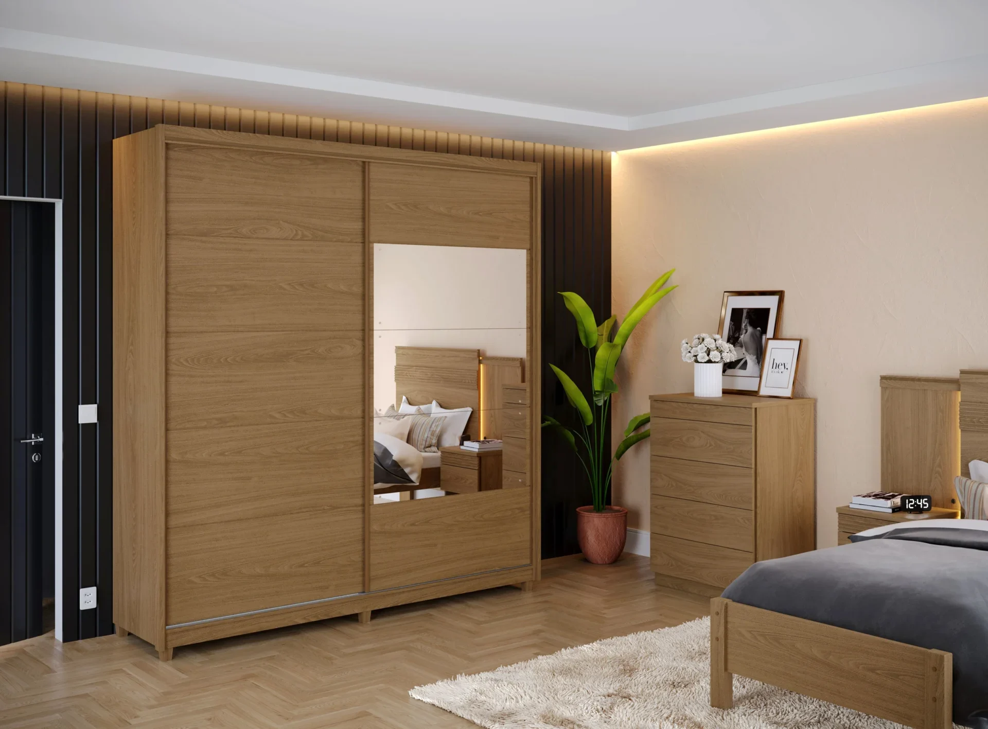Guarda-roupa Grande Versátil 02 portas com Espelho 100% MDF. - Imagem 2