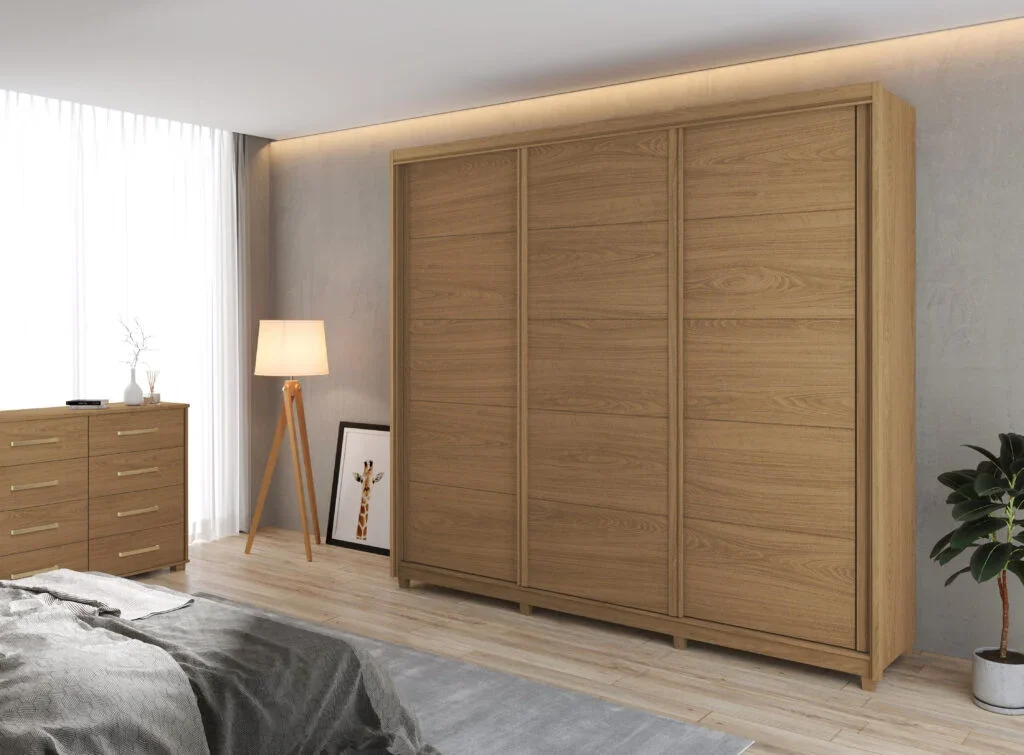 Guarda Roupa Verano 03 Portas deslizante 100% MDF. - Imagem 3