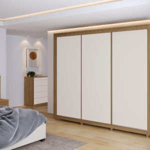 Guarda Roupa Premiere Milano 03 Portas Deslizantes 06 gavetas 100% MDF.