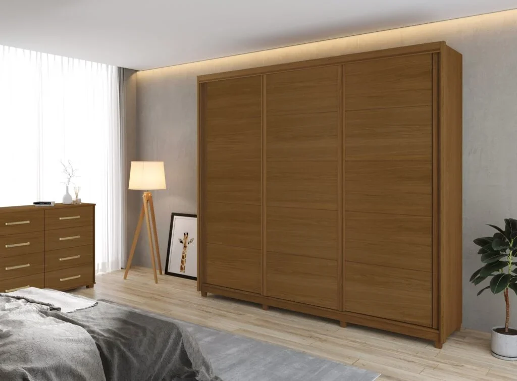 Guarda Roupa Verano 03 Portas deslizante 100% MDF.