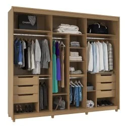 Guarda Roupa Premiere Milano 03 Portas Deslizantes 06 gavetas 100% MDF. - Imagem 6