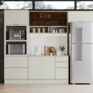 Cozinha Modulada Completa 4 Peças 6 Portas 4 Gavetas Fineze.