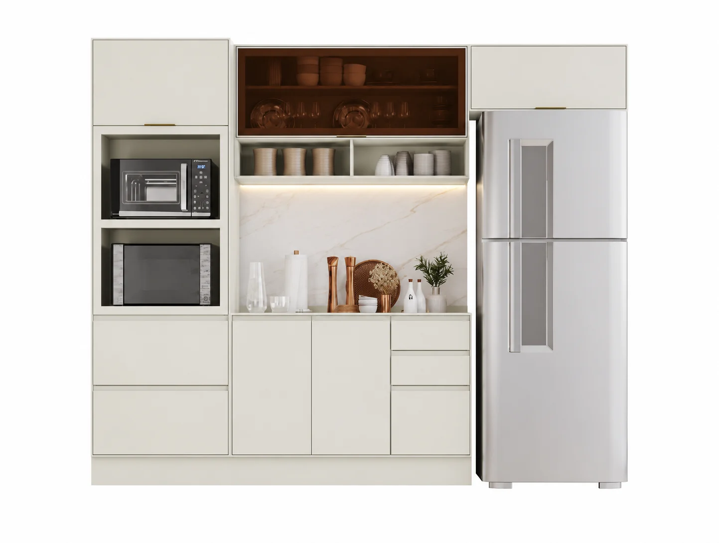 Cozinha Modulada Completa 4 Peças 6 Portas 4 Gavetas Fineze. - Imagem 3