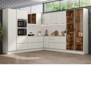 Cozinha Modulada de Canto Completa Fineze – 10 Peças,13 Portas e 8 Gavetas.