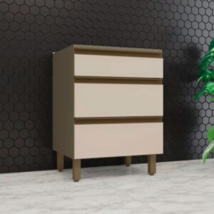 Módulo Balcão 03 Gavetas 600 cm Duna / Cristal
