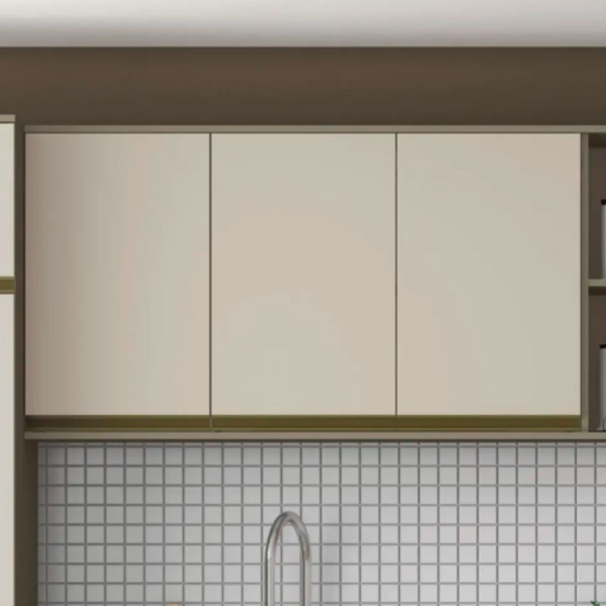 Módulo Aéreo 03 Portas 1.200 cm Duna / Cristal
